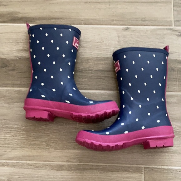 Joules 6 Molly Welly midi polka dot rain boots - Picture 3 of 7